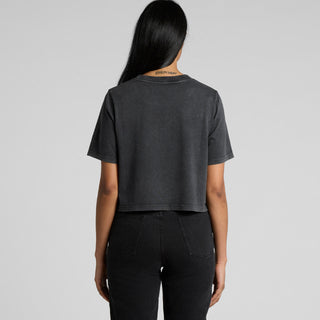 AS Colour Women's Stone Wash Heavy Crop Tee | 4086 (Black Stone)