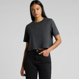 AS Colour Women's Stone Wash Heavy Crop Tee | 4086 (Grey Stone)