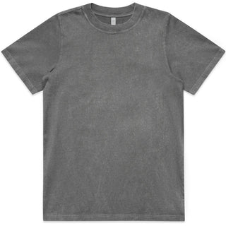 AS Colour 4085 Wo's Stone Wash Heavy Tee - Front View | color:Coal Stone|view:front