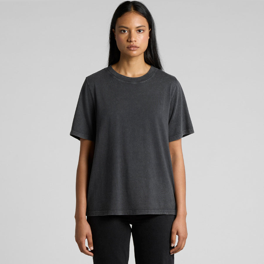 AS Colour Women's Stone Wash Heavy Tee | 4085 (Black Stone)