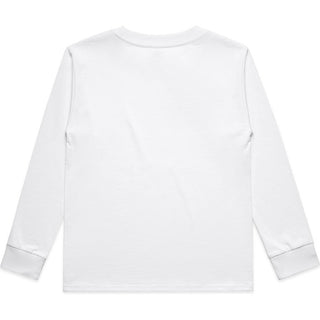AS Colour 3063 Youth Classic L/S Tee - Back View | color:White|view:back