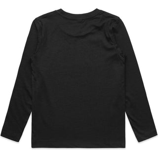 AS Colour 3008 Youth Staple L/S Tee - Back View | color:Black|view:back