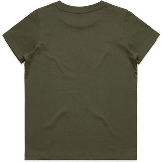 AS Colour 3006 Youth Staple Tee - Back View | color:Army|view:back