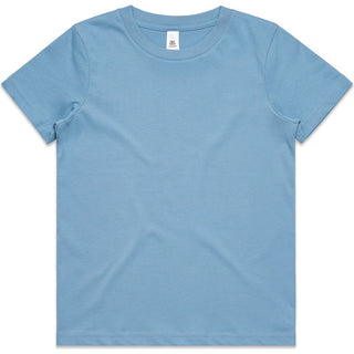 AS Colour 3006 Youth Staple Tee - Front View | color:Carolina Blue|view:front