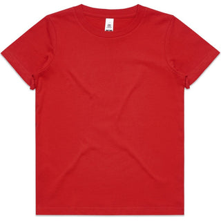 AS Colour 3006 Youth Staple Tee - Front View | color:Red|view:front