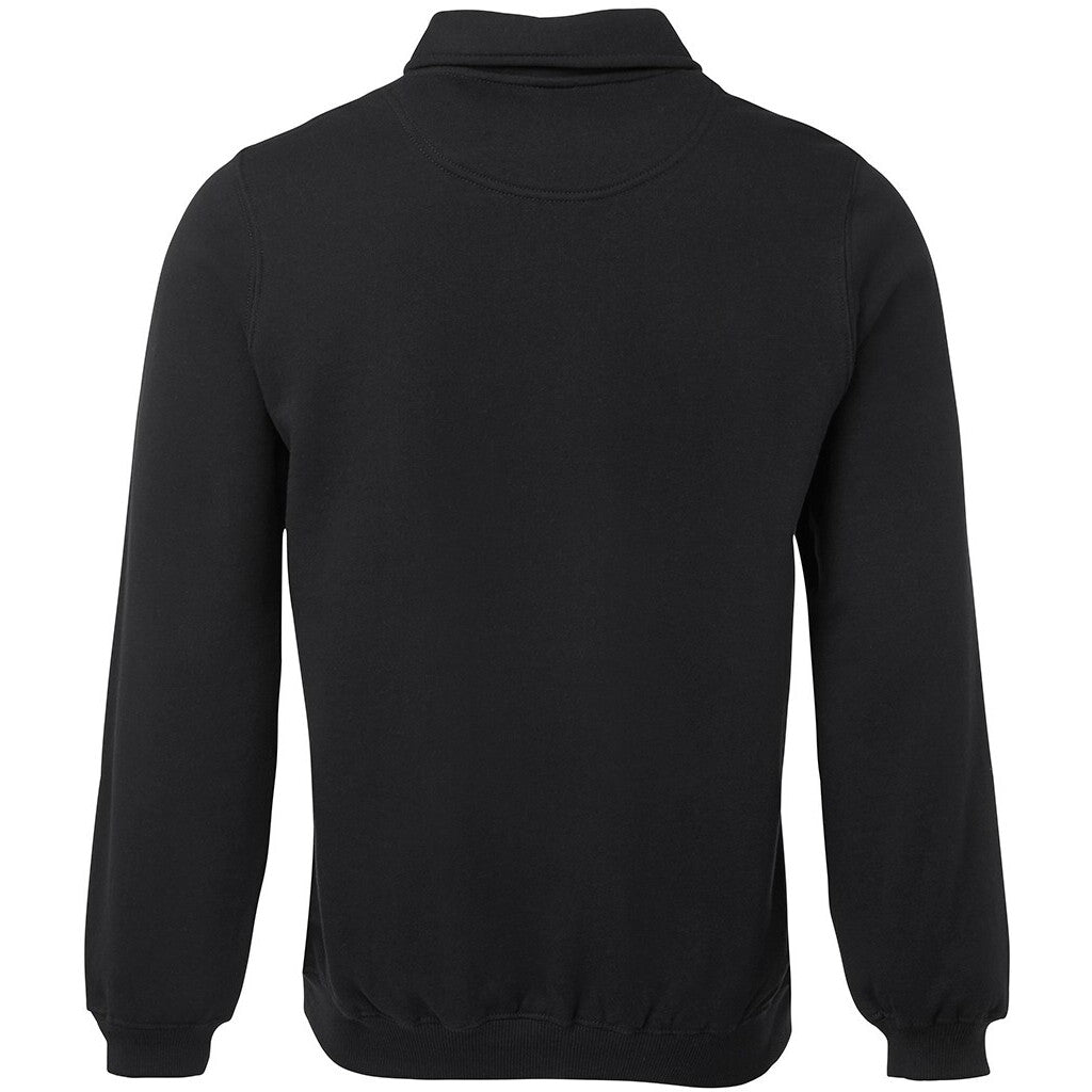 JB's Wear 3FSZ 1/2 Zip Fleecy Sweat - Back View | color:Black|view:back