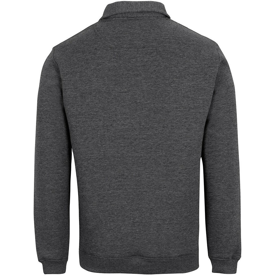JB's Wear 3FSZ 1/2 Zip Fleecy Sweat - Back View | color:Graphite Marle|view:back