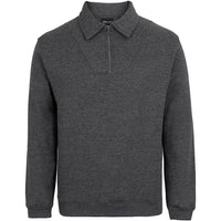 JB's Wear 3FSZ 1/2 Zip Fleecy Sweat - Front View | color:Graphite Marle|view:front