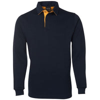 JB's Wear 3RT 2 Tone Rugby - Front View | color:Navy/Gold|view:front
