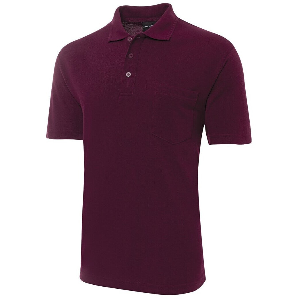 JB's Wear 210P 210 Pocket Polo - Side View | color:Maroon|view:side