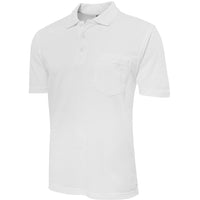 JB's Wear 210P 210 Pocket Polo - Side View | color:White|view:side