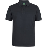 JB's Wear 2PCS 320g Popcorn Cotton Polo - Front View | color:Black|view:front