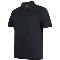 JB's Wear 2PCS 320g Popcorn Cotton Polo - Side View | color:Black|view:side