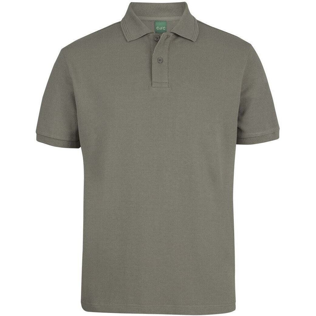JB's Wear 2PCS 320g Popcorn Cotton Polo - Front View | color:Slate|view:front