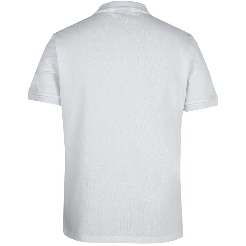 JB's Wear 2PCS 320g Popcorn Cotton Polo - Back View | color:White|view:back