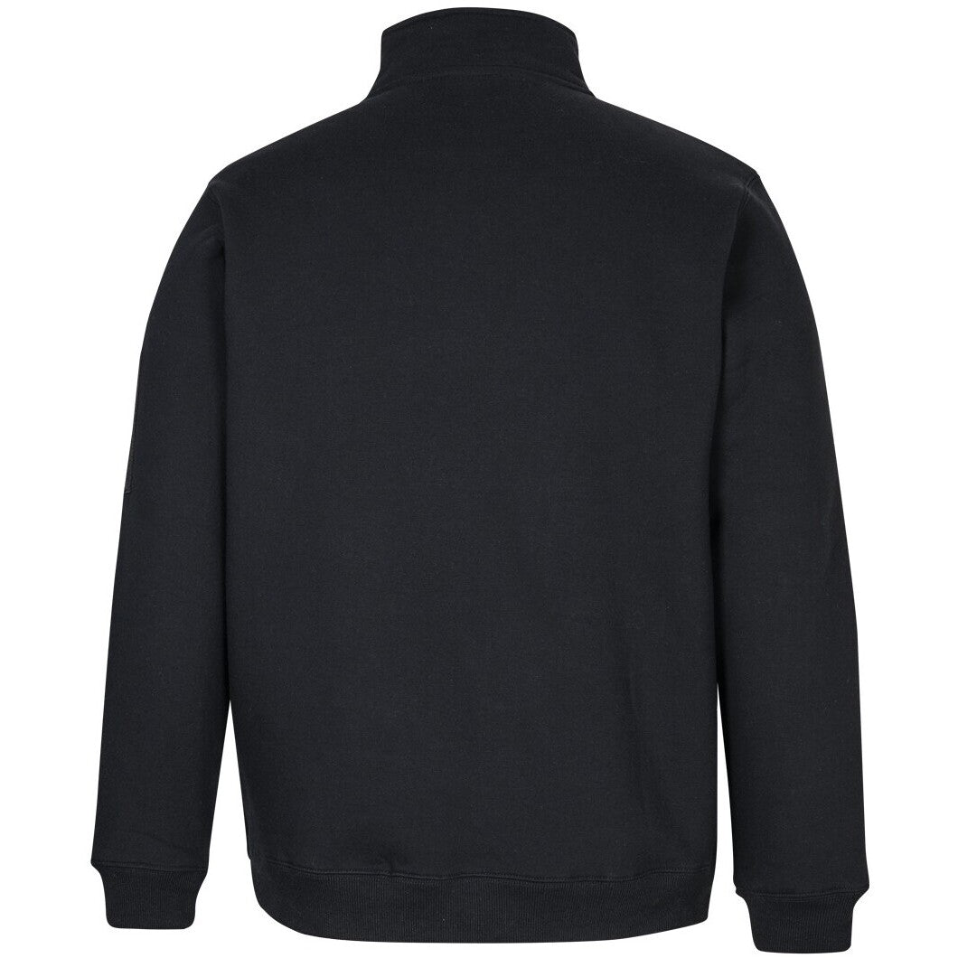 JB's Wear 6CHF 350 Premium Trade 1/2 Zip Fleece - Back View | color:Black/Black|view:back