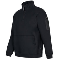 JB's Wear 6CHF 350 Premium Trade 1/2 Zip Fleece - Side View | color:Black/Black|view:side