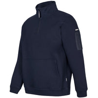 JB's Wear 6CHF 350 Premium Trade 1/2 Zip Fleece - Side View | color:Navy/Navy|view:side