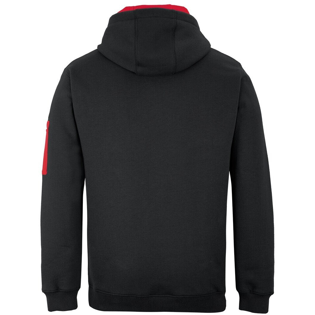 JB's Wear 6CFH 350 Premium Trade Hoodie - Back View | color:Black/Red|view:back