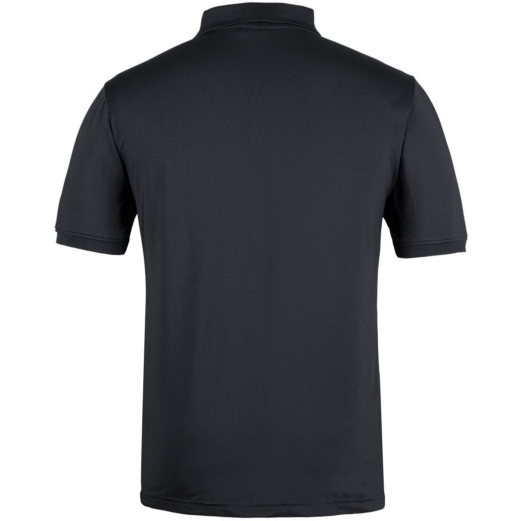 JB's Wear 7S4P 4 Stripe S/S Stretch Polo - Back View | color:Black/Charcoal|view:back