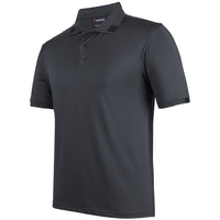 JB's Wear 7S4P 4 Stripe S/S Stretch Polo - Side View | color:Charcoal/Black|view:side