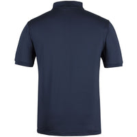 JB's Wear 7S4P 4 Stripe S/S Stretch Polo - Back View | color:Navy/White|view:back
