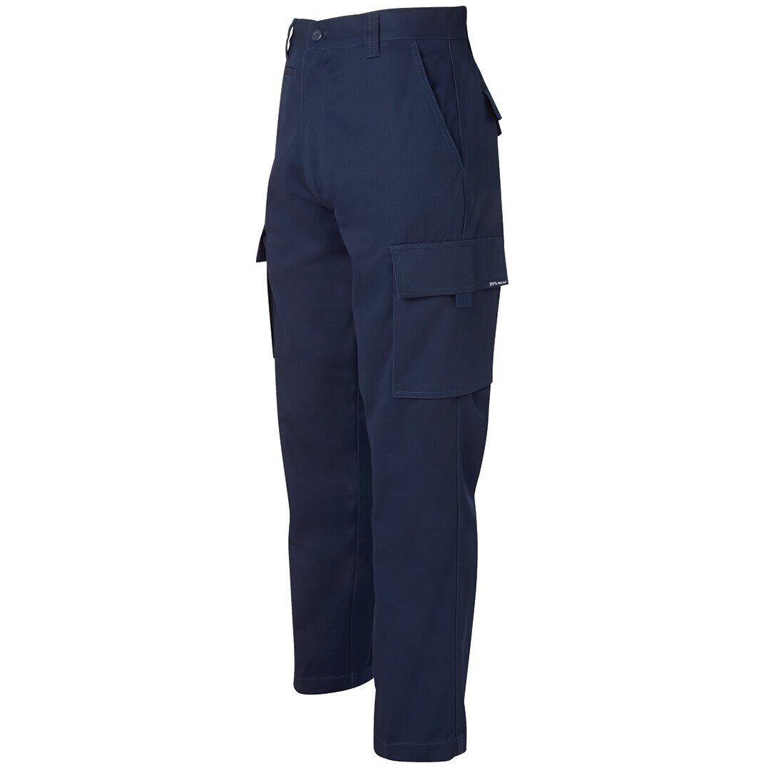 JB's Wear 6MP Adults and Kids Mercerised Work Cargo Pant - Side View | color:Navy|view:side