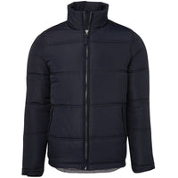 JB's Wear 3ADJ Adults & Kids Adventure Puffer Jacket - Front View | color:Navy/Grey|view:front