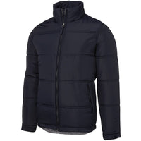 JB's Wear 3ADJ Adults & Kids Adventure Puffer Jacket - Side View | color:Navy/Grey|view:side