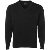 JB's Wear 6J Adults Knitted Jumper - Front View | color:Black|view:front