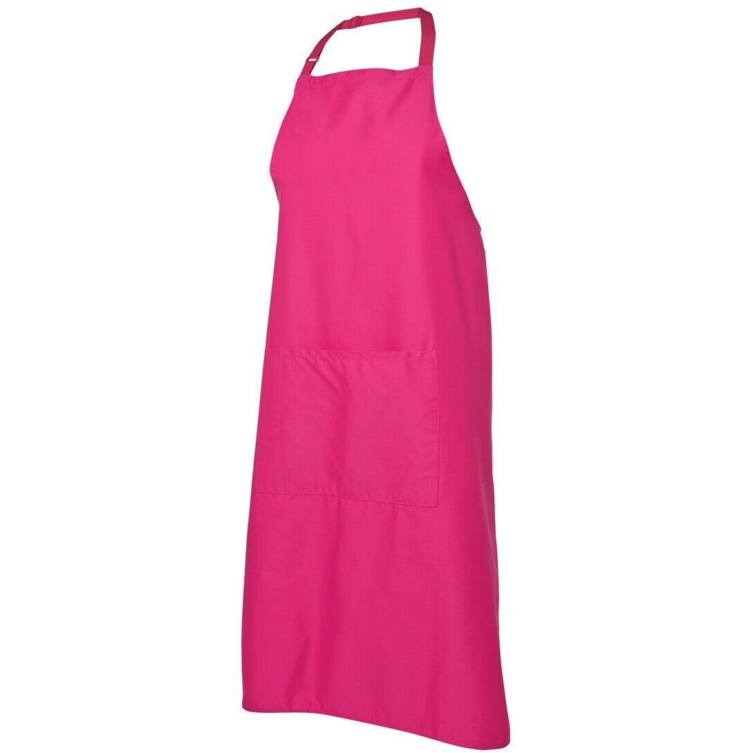 JB's Wear 5A Apron With Pocket - Side View | color:Hot Pink|view:side