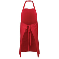 JB's Wear 5A Apron With Pocket - Back View | color:Red|view:back