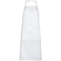 JB's Wear 5A Apron With Pocket - Front View | color:White|view:front