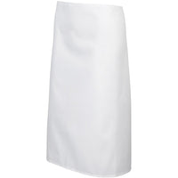 JB's Wear 5PC Apron Without Pocket - Side View | color:White|view:side