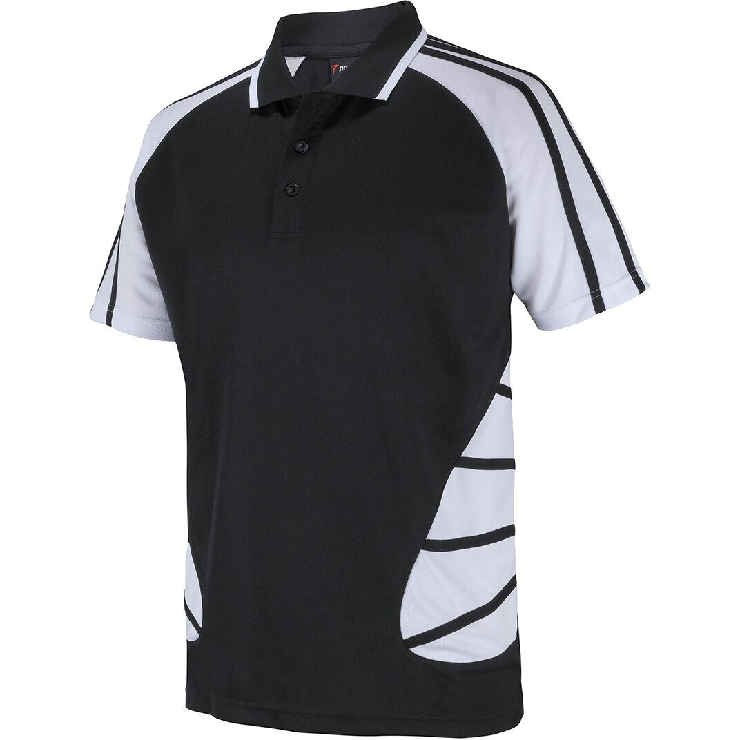 JB's Wear 7APS Arachnid Polo - Side View | color:Black/White|view:side