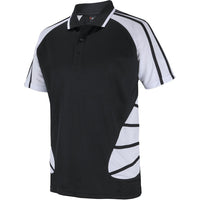 JB's Wear 7APS Arachnid Polo - Side View | color:Black/White|view:side