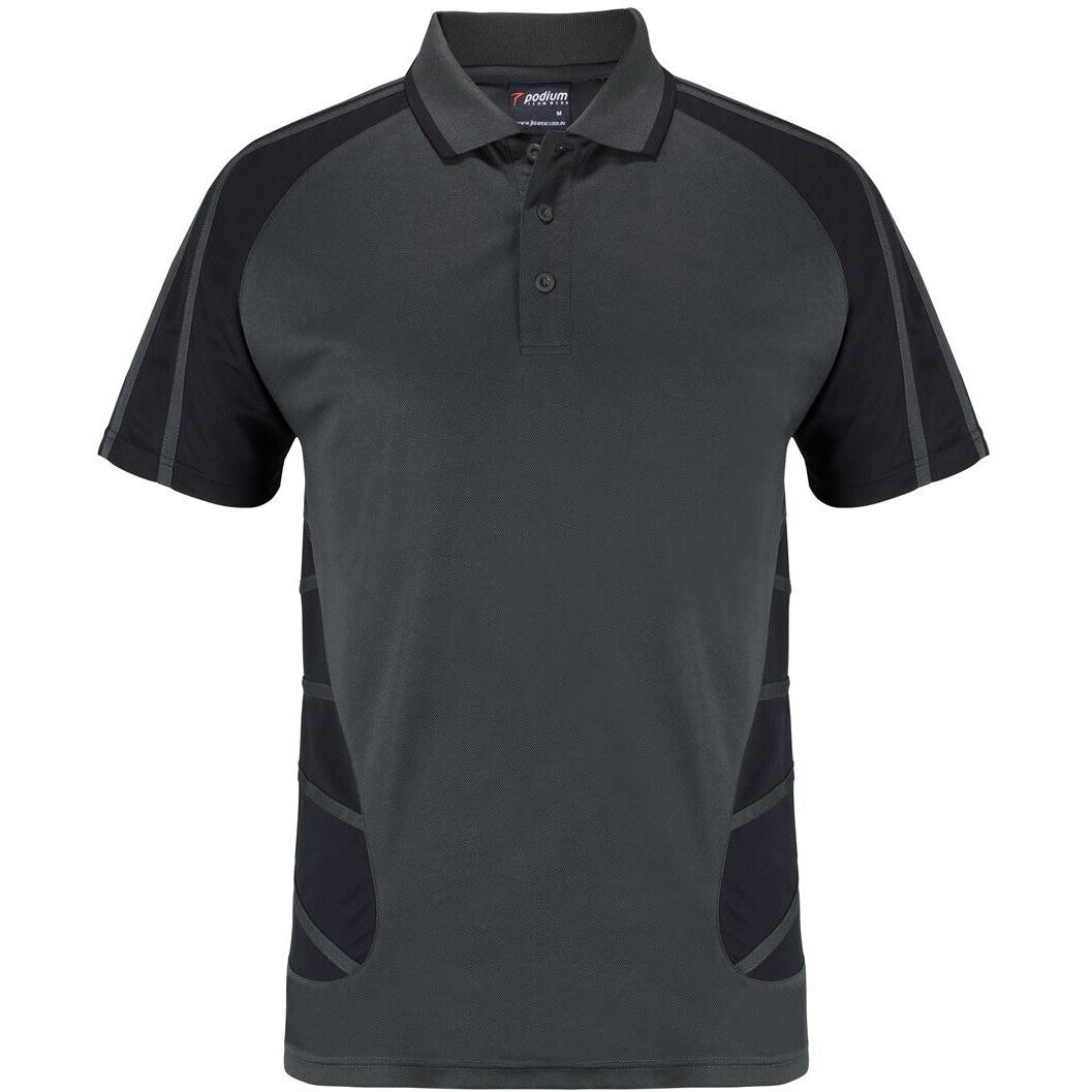 JB's Wear 7APS Arachnid Polo - Front View | color:Gunmetal/Black|view:front