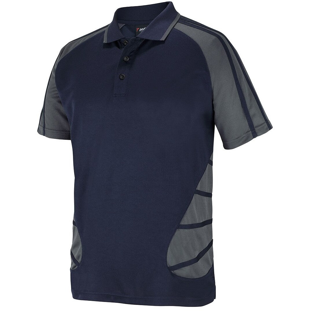 JB's Wear 7APS Arachnid Polo - Side View | color:Navy/Charcoal|view:side