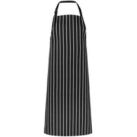 JB's Wear 5BSNP Bib Striped Without Pocket - Front View | color:Black/White|view:front