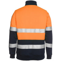 JB's Wear 6HZFS Biomotion (D+N) 1/2 Zip Fleecy Sweat - Back View | color:Orange/Navy|view:back