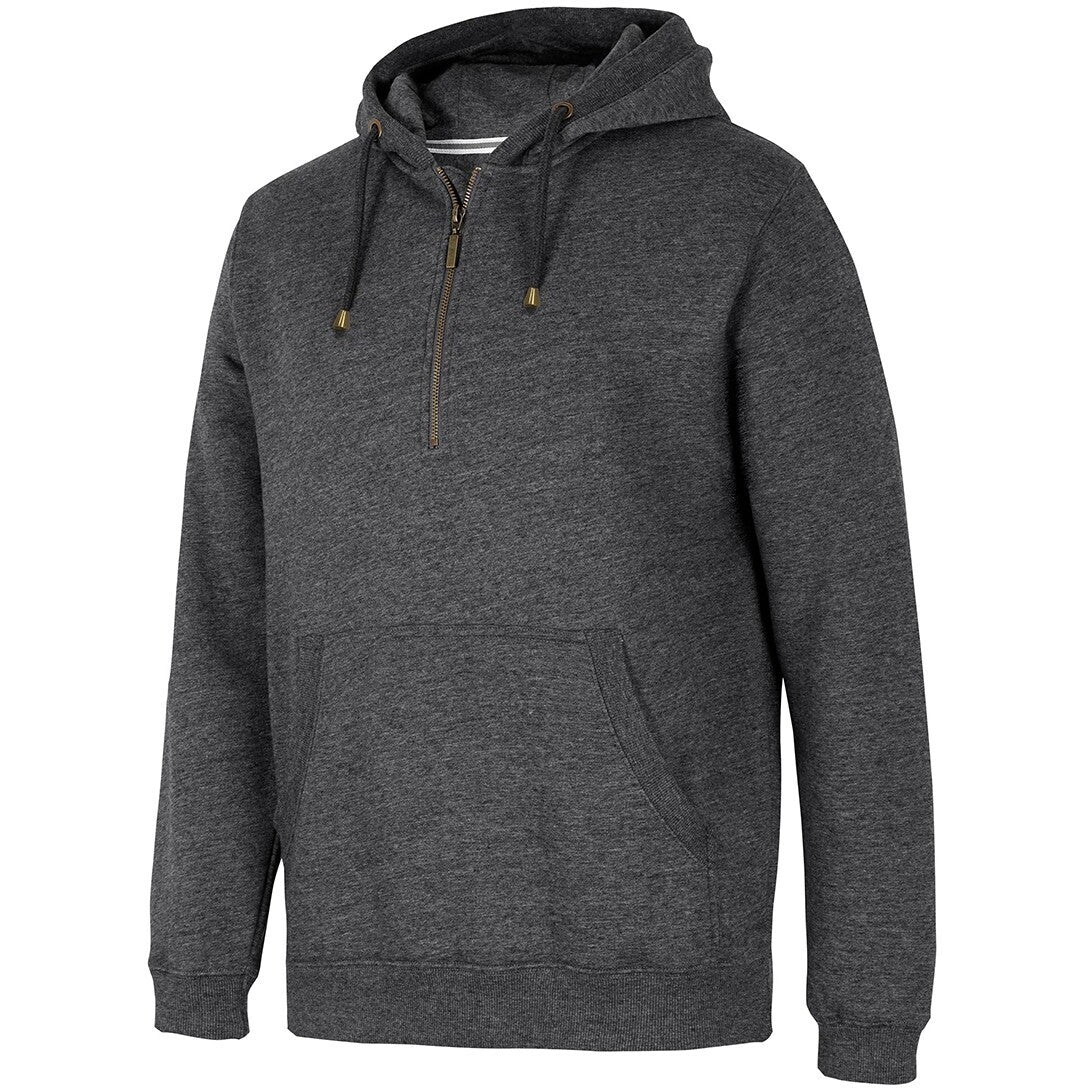 JB's Wear S3FHZ Brass 1/2 Zip Hoodie - Side View | color:Graphite Marle|view:side