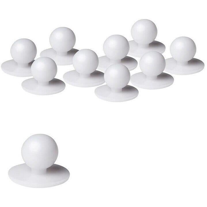JB's Wear 5BT Chef's Button - Front View | color:White|view:front