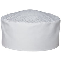 JB's Wear 5CVC Chef's Vented Cap - Front View | color:White|view:front
