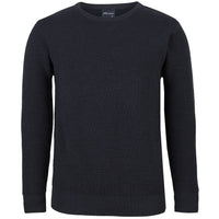 JB's Wear 6JCC Chunky Crew Neck Jumper - Front View | color:Black|view:front