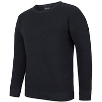 JB's Wear 6JCC Chunky Crew Neck Jumper - Side View | color:Black|view:side
