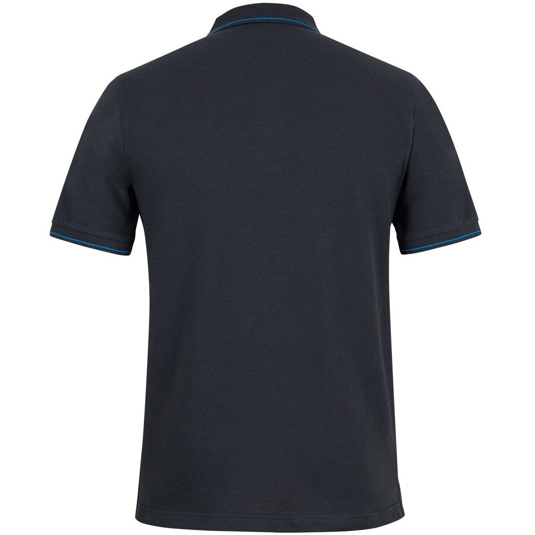 JB's Wear 2CCP Classic Polo - Back View | color:Black/Aqua|view:back