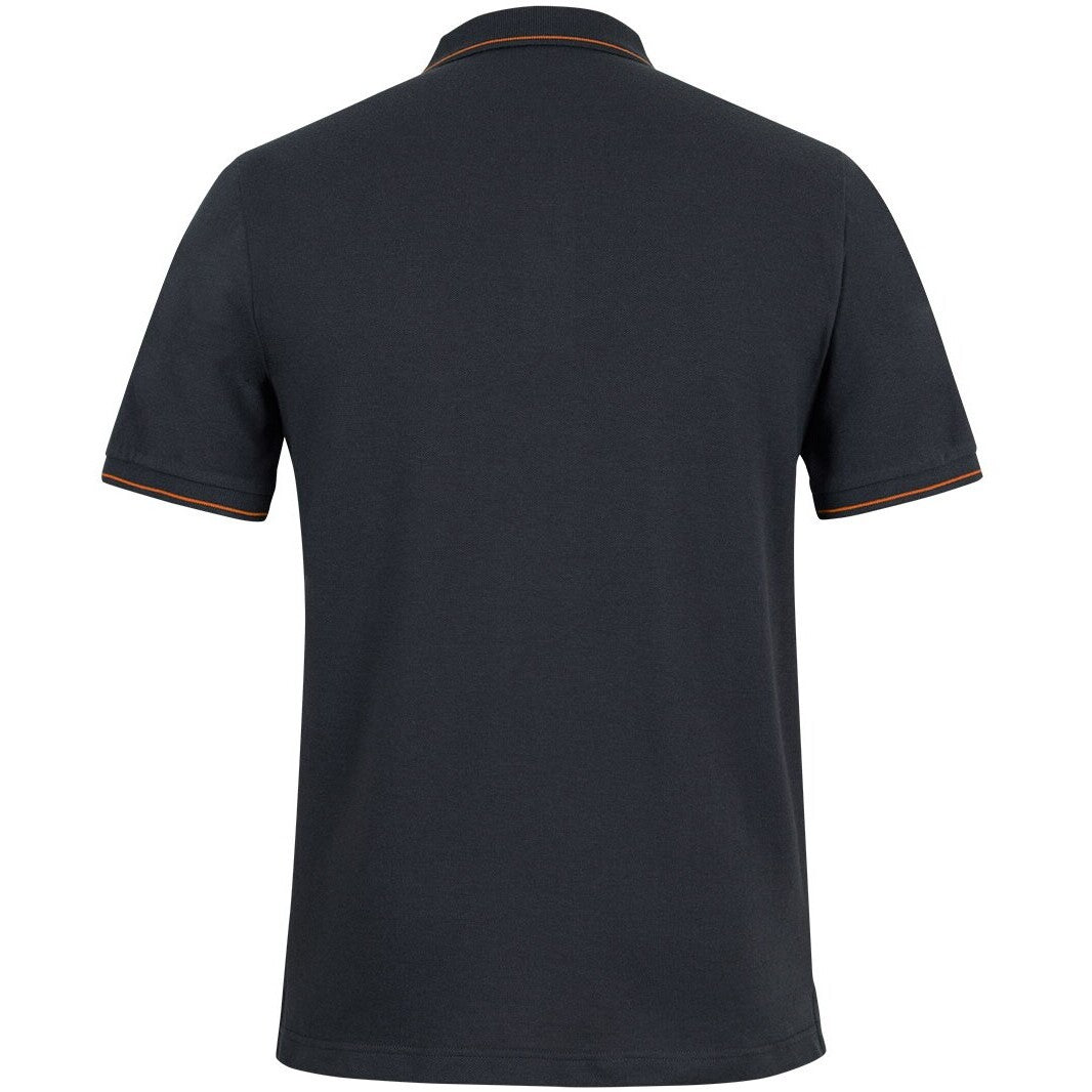 JB's Wear 2CCP Classic Polo - Back View | color:Black/Orange|view:back