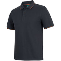JB's Wear 2CCP Classic Polo - Side View | color:Black/Orange|view:side