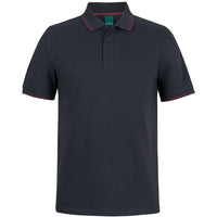 JB's Wear 2CCP Classic Polo - Front View | color:Black/Red|view:front