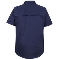 JB's Wear 6WKCF Close Front S/S 150g Work Shirt - Back View | color:Navy|view:back